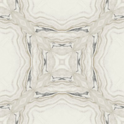York Wallcovering Stone Kaleidoscope Wallpaper Grey/Black