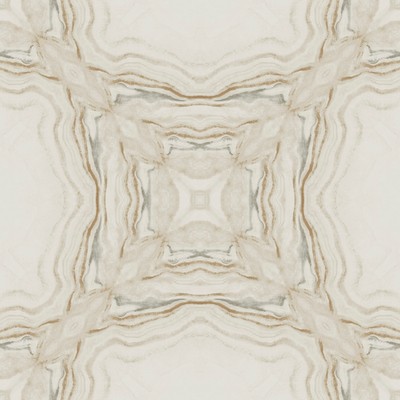 York Wallcovering Stone Kaleidoscope Wallpaper Cream/Charcoal