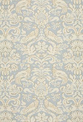 Schumacher Fabric ALDWYN DAMASK ROBINS EGG