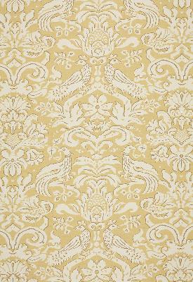 Schumacher Fabric ALDWYN DAMASK BUTTERCUP