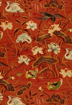 Schumacher Fabric LOTUS GARDEN LACQUER