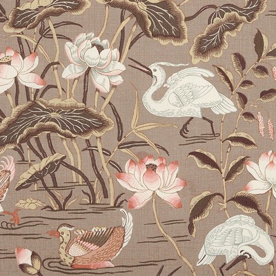 Schumacher Fabric LOTUS GARDEN MOCHA