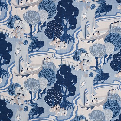 Schumacher Fabric PEARL RIVER BLUES