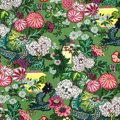 Schumacher Fabric CHIANG MAI DRAGON JADE