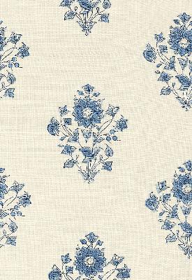 Schumacher Fabric BEATRICE BOUQUET INDIGO
