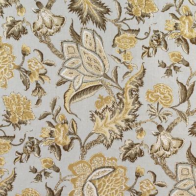 Schumacher Fabric CEYLON FLORAL VINE MINERAL