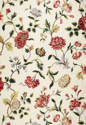 Schumacher Fabric AVEBURY FLORAL VINE DOCUMENT ROSE