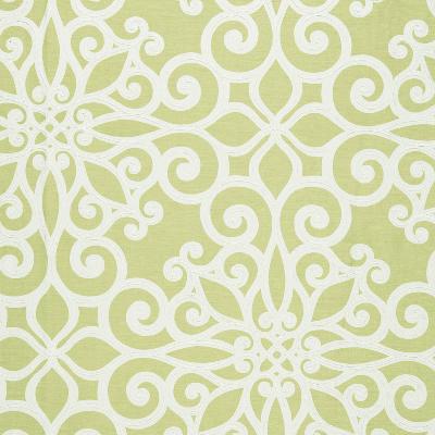 Schumacher Fabric ROSEGATE EMBROIDERED PRINT CHARTREUSE