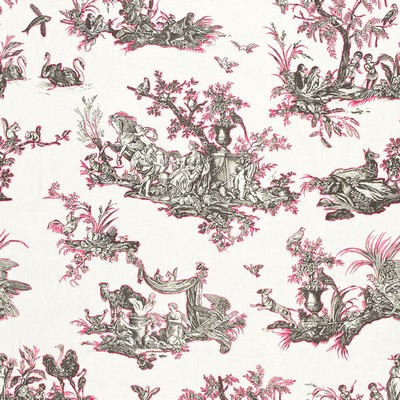 Schumacher Fabric CONTINENTI GREY/FUCHSIA