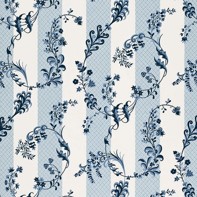 Schumacher Fabric BAGATELLE BLEU MARINE