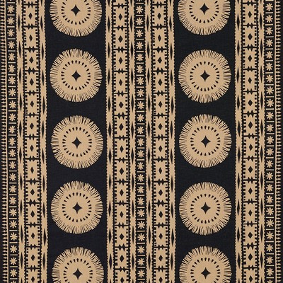 Schumacher Fabric BORA BORA PRINT LAVA BLACK