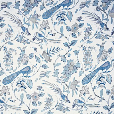 Schumacher Fabric CAMPAGNE BLEU & GRIS