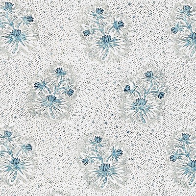 Schumacher Fabric CASSIS FLORAL BLEU