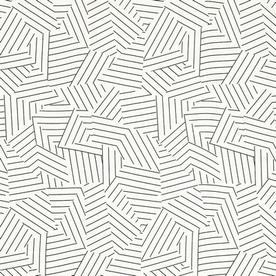 Schumacher Fabric DECONSTRUCTED STRIPE BLACK