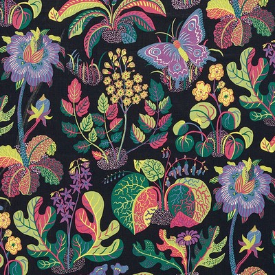 Schumacher Fabric EXOTIC BUTTERFLY BLACK