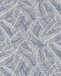 Schumacher Fabric Abstract Leaf Navy Fabric