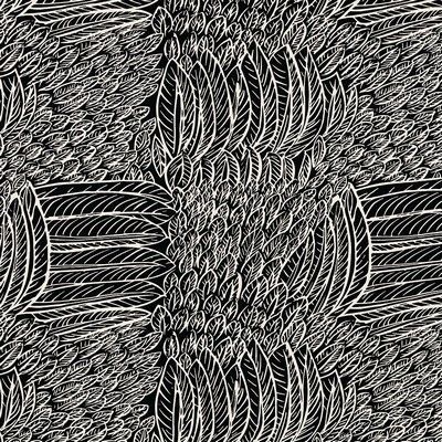 Schumacher Fabric FEATHERFEST BLACK