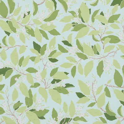Schumacher Fabric DOGWOOD LEAF AQUA