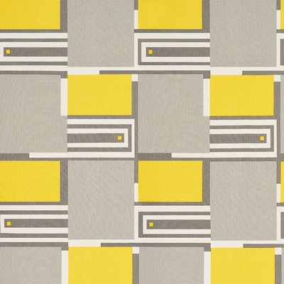 Schumacher Fabric DESIGN 101 GREY & YELLOW