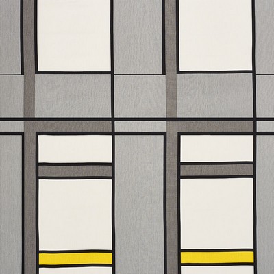 Schumacher Fabric DESIGN 103 GREY & YELLOW