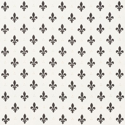 Schumacher Fabric FLEUR DE LIS CHARCOAL