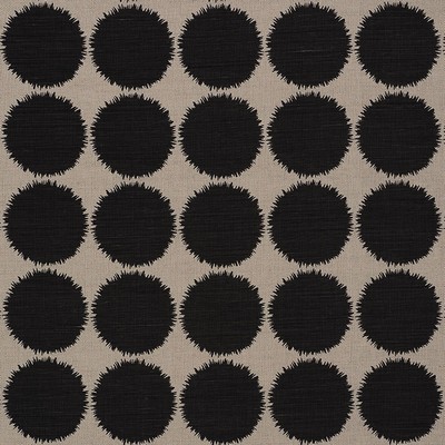 Schumacher Fabric FUZZ BLACK & NATURAL