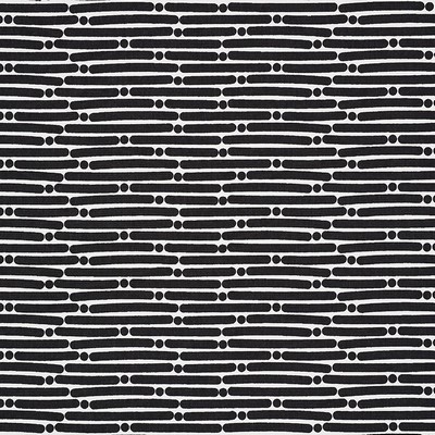 Schumacher Fabric DOT DASH BLACK