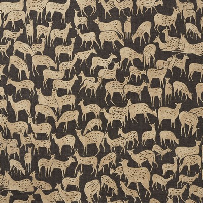 Schumacher Fabric FAUNA CARBON