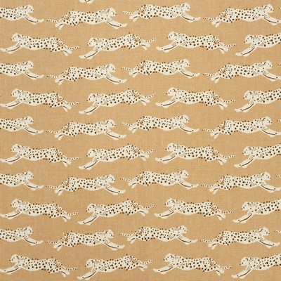 Schumacher Fabric LEAPING LEOPARDS SAND