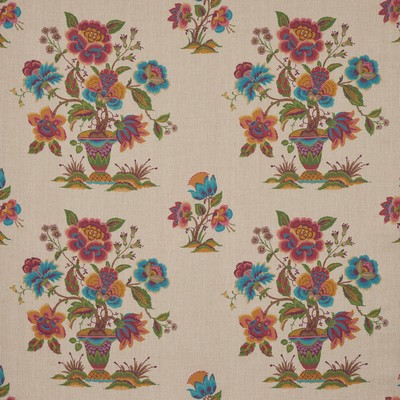 Schumacher Fabric Ashford Linen Mulberry and Natural