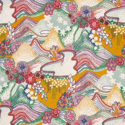 Schumacher Fabric Daisy Chain Primary Multi