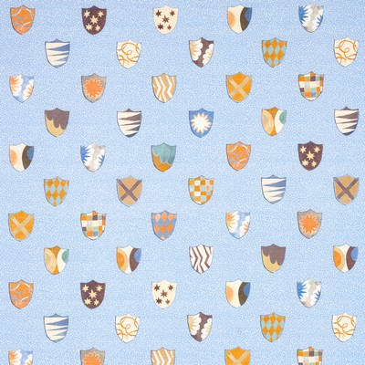 Schumacher Fabric Heraldic Oxford Blue