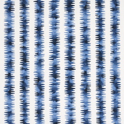 Schumacher Fabric Cardiogram Blue