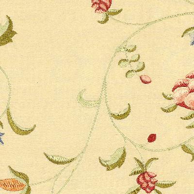 Schumacher Fabric COLETTE EMBROIDERY ROSE