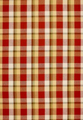 Schumacher Fabric AUGUSTA LINEN PLAID ORCHARD
