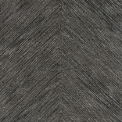 Schumacher Wallpaper COMBED CHEVRON BLACK SLATE