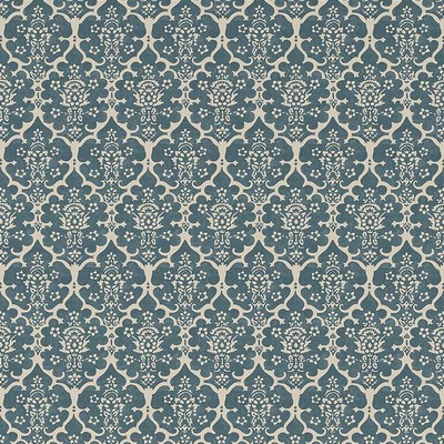 Schumacher Wallpaper BURLEY PEACOCK BLUE