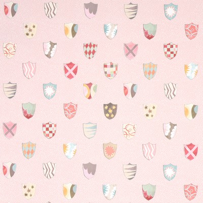 Schumacher Fabric Heraldic Pink