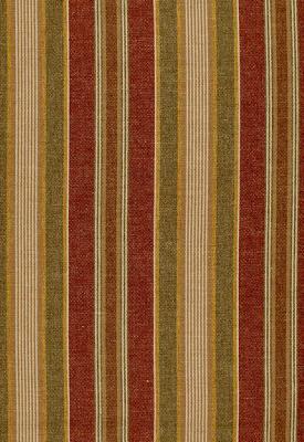 Schumacher Fabric EDGEMERE STRIPE INDIAN RED