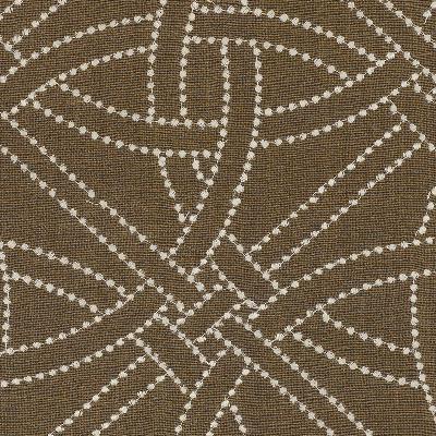 Schumacher Fabric DURANCE EMBROIDERY TRUFFLE