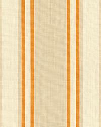 Schumacher Fabric Seneca Cotton Stripe Beige Pumpkin Fabric