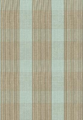 Schumacher Fabric AVON GINGHAM PLAID MOCHA/AQUA
