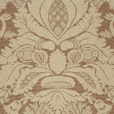 Schumacher Fabric FITZROY LINEN DAMASK CAMEL