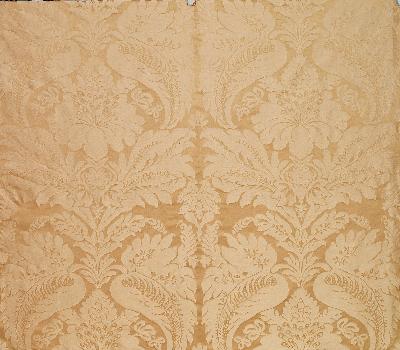 Schumacher Fabric BENNET SILK DAMASK TRAVERTINE