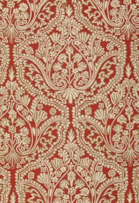 Schumacher Fabric CLAREMONT CREWEL EMBROIDERY TUSCAN