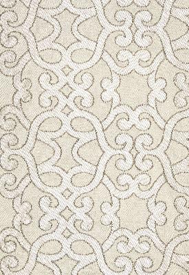 Schumacher Fabric AMBOISE LINEN EMBROIDERY OYSTER