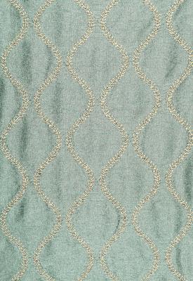 Schumacher Fabric AGADIR EMBROIDERY AQUA