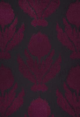Schumacher Fabric AGRA SILK WEAVE BLACK PLUM