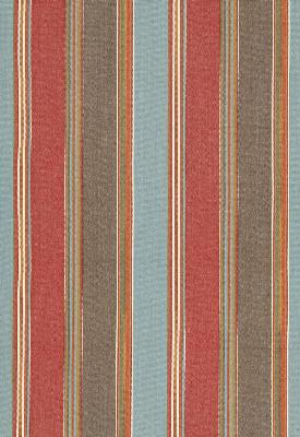 Schumacher Fabric ADDISON COTTON STRIPE RED EARTH