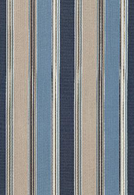 Schumacher Fabric ADDISON COTTON STRIPE INDIGO